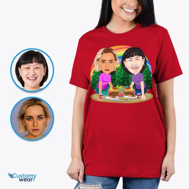 Custom Picnic Shirt for Lesbian Couples – LGBTQ Rainbow Summer Tee Axtra - ALL vector shirts - male www.customywear.com