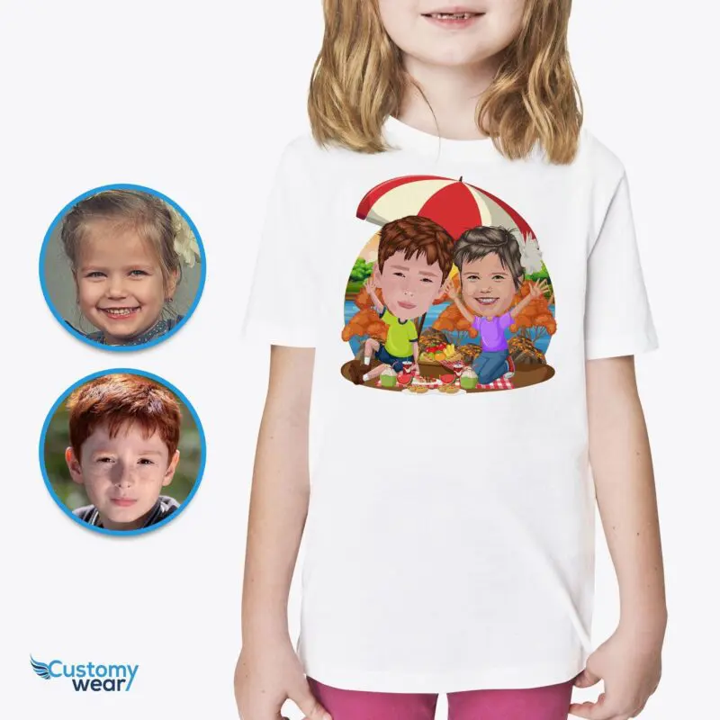 Custom Picnic Siblings Shirt – Youth Outdoor Adventure Tee with Nature Design Axtra - ALL vector shirts - male www.customywear.com