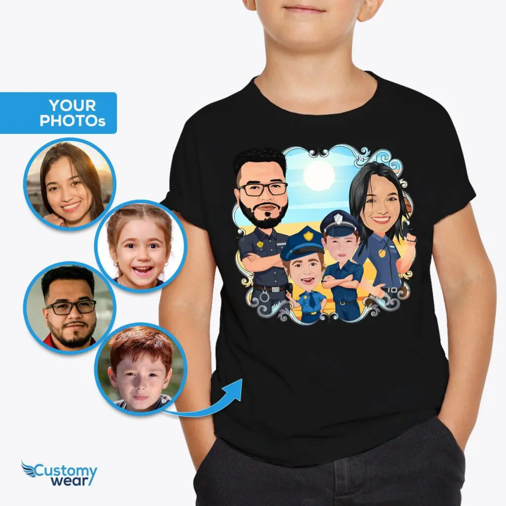 Custom Police Family Shirts | Youth & Toddler Tees Axtra - ALL vector shirts - male www.customywear.com