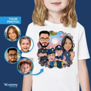 Customized Police Family Shirts – Youth & Adult Tees for Personalized Pride Axtra - ALL vector shirts - male www.customywear.com