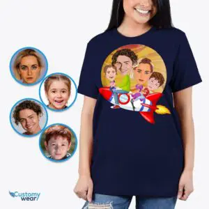 Create Your Own Rocket Family Adventure T-Shirt | Custom Photo Tee Adult shirts www.customywear.com