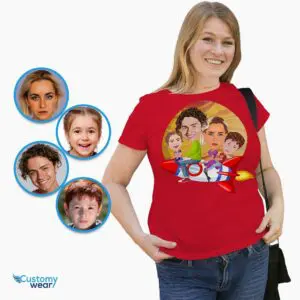 Create Your Own Rocket Family Adventure T-Shirt | Custom Photo Tee Adult shirts www.customywear.com