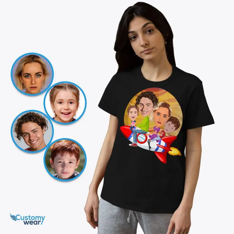Create Your Own Rocket Family Adventure T-Shirt | Custom Photo Tee Adult shirts www.customywear.com