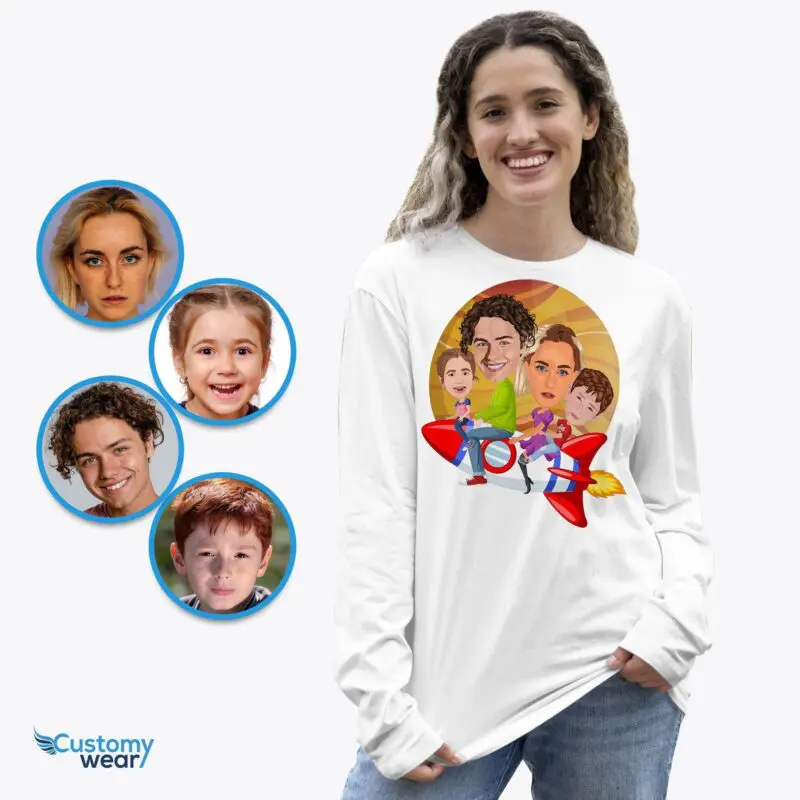 Create Your Own Rocket Family Adventure T-Shirt | Custom Photo Tee Adult shirts www.customywear.com