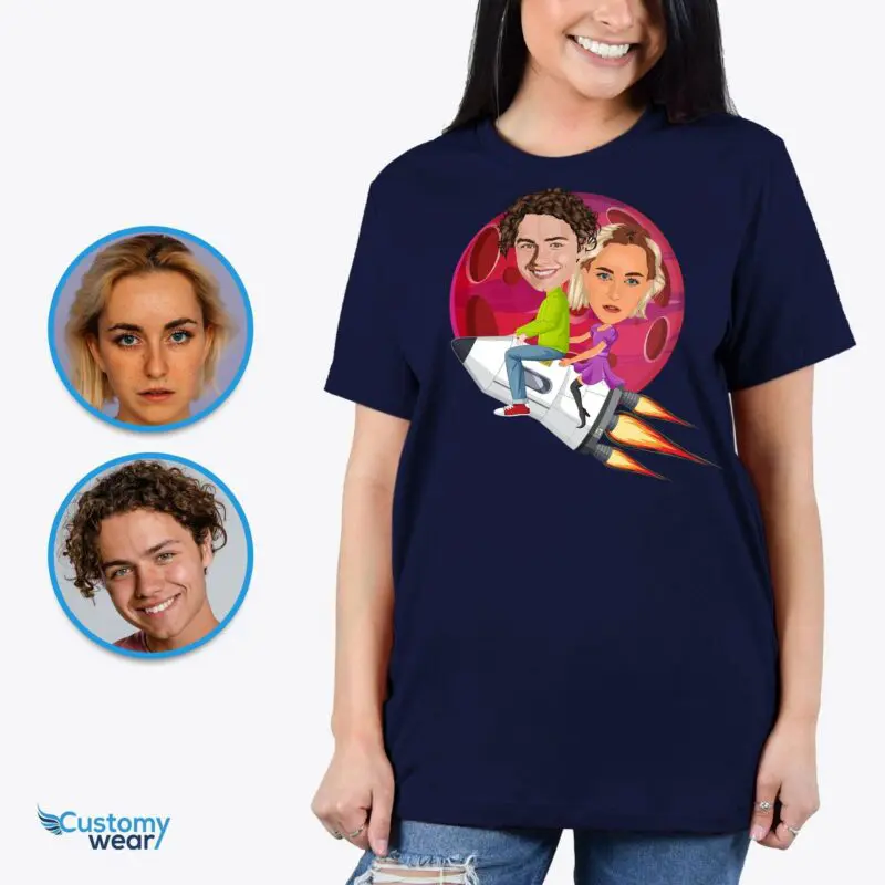 Take Off Together – Personalized Rocket Ride Couples Shirt – Sci-Fi Matching Tee Adult shirts www.customywear.com