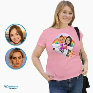 Rocket Shirt for Lesbian Couples: Personalized, Funny, and Rainbow-themed Tee Axtra - ALL vector shirts - male www.customywear.com