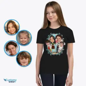 Personalized Family Server T-Shirts | Custom Cartoon Portrait Tees Axtra - ALL vector shirts - male www.customywear.com