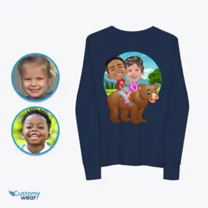 Personalized Siblings Bear Shirt | Creative Family Fun! Axtra - ALL vector shirts - male www.customywear.com