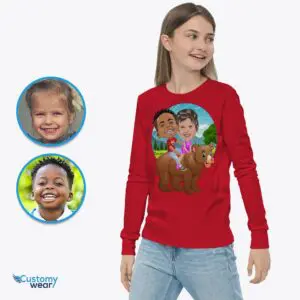 Personalized Siblings Bear Shirt | Creative Family Fun! Axtra - ALL vector shirts - male www.customywear.com