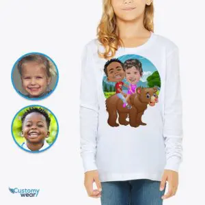 Personalized Siblings Bear Shirt | Creative Family Fun! Axtra - ALL vector shirts - male www.customywear.com