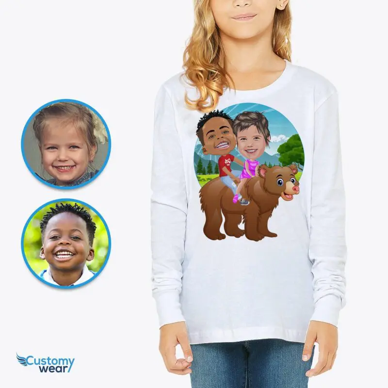 Personalized Siblings Bear Shirt | Creative Family Fun! Axtra - ALL vector shirts - male www.customywear.com