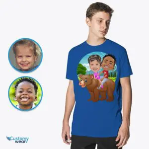 Custom Personalized Bear T-Shirt | Siblings Gift | Youth & Adult Sizes Axtra - ALL vector shirts - male www.customywear.com