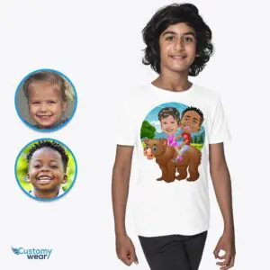 Custom Personalized Bear T-Shirt | Siblings Gift | Youth & Adult Sizes Axtra - ALL vector shirts - male www.customywear.com