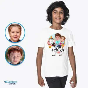 Personalized Siblings Cow Shirt | Ride the Farmyard Fun! Axtra - ALL vector shirts - male www.customywear.com