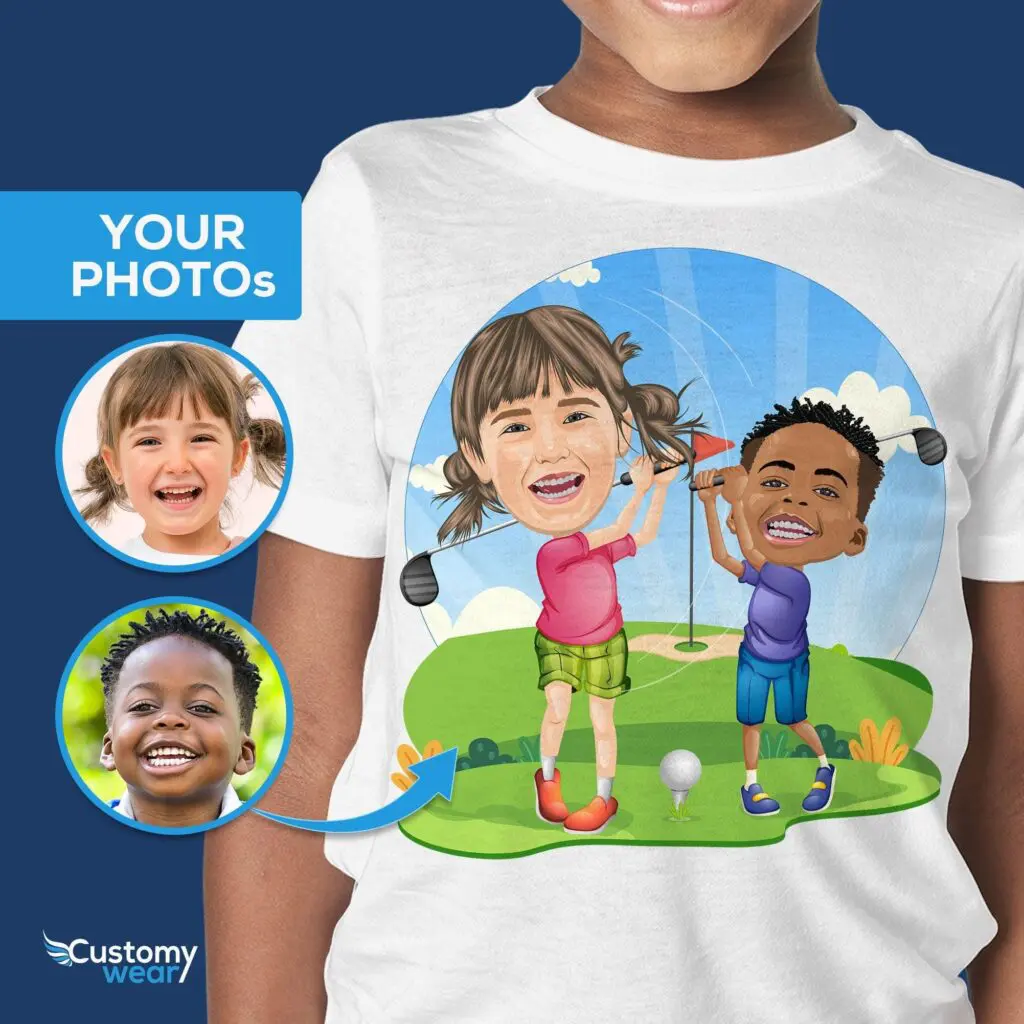 Personalized Siblings Golf Shirt | Swing into Fun and Style! Golf Player shirts www.customywear.com