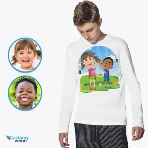 Personalized Siblings Golf Shirt | Swing into Fun and Style! Golf Player shirts www.customywear.com