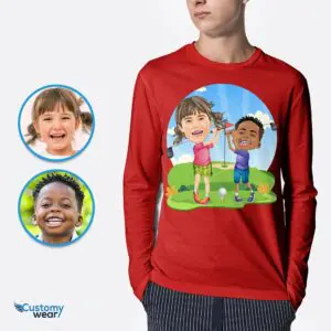 Personalized Siblings Golf Shirt | Swing into Fun and Style! Golf Player shirts www.customywear.com