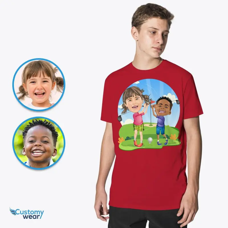Personalized Siblings Golf Shirt | Swing into Fun and Style! Golf Player shirts www.customywear.com