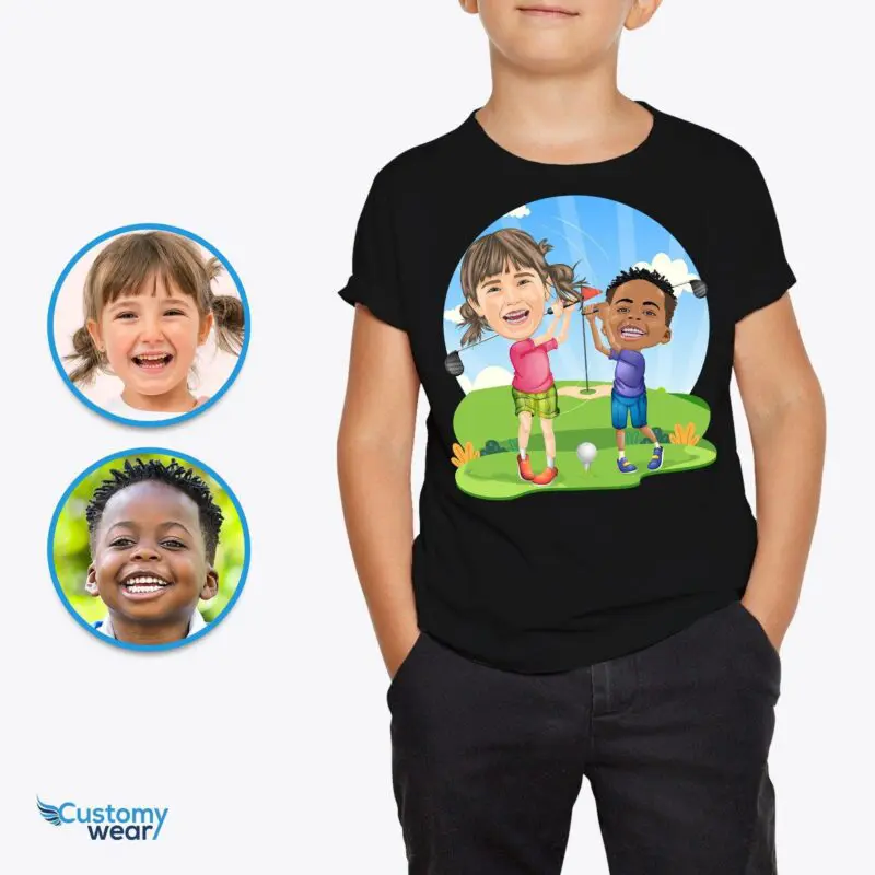Personalized Siblings Golf Shirt | Swing into Fun and Style! Golf Player shirts www.customywear.com