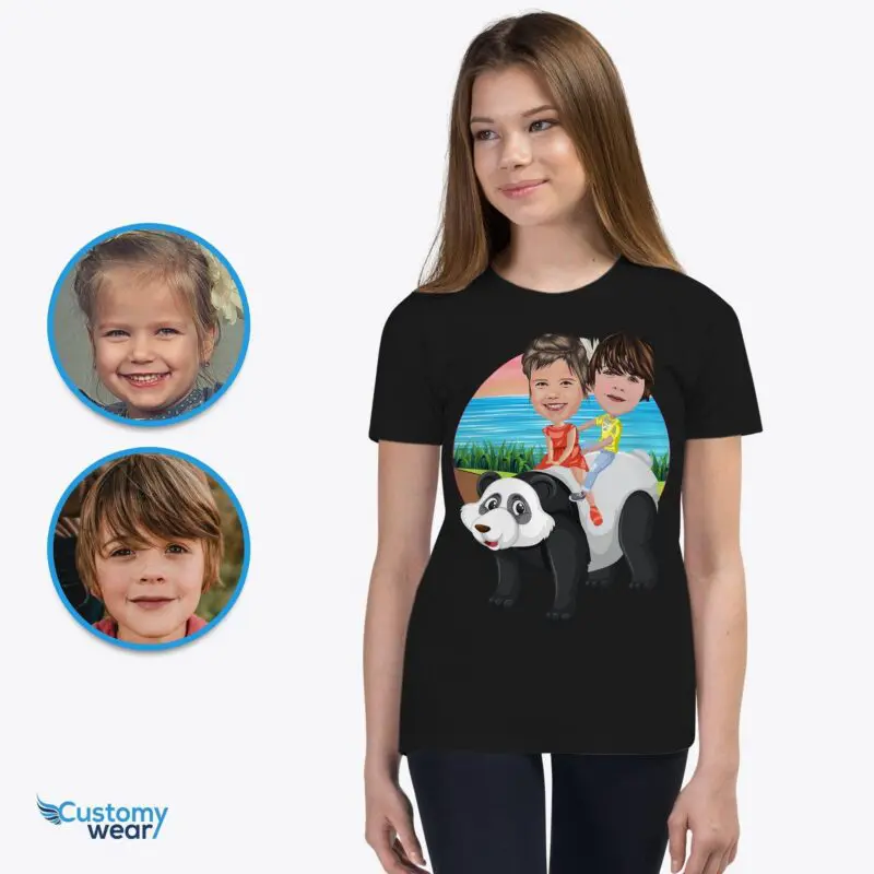 Custom Panda Portrait Tee | Personalized Adventure Shirt for Kids Axtra - ALL vector shirts - male www.customywear.com