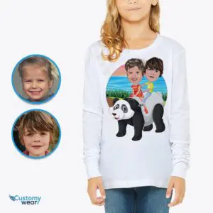 Custom Panda Portrait Tee | Personalized Adventure Shirt for Kids Axtra - ALL vector shirts - male www.customywear.com