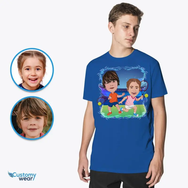 Personalized Tennis Sibling Tees | Custom Youth Tennis Gifts Axtra - ALL vector shirts - male www.customywear.com