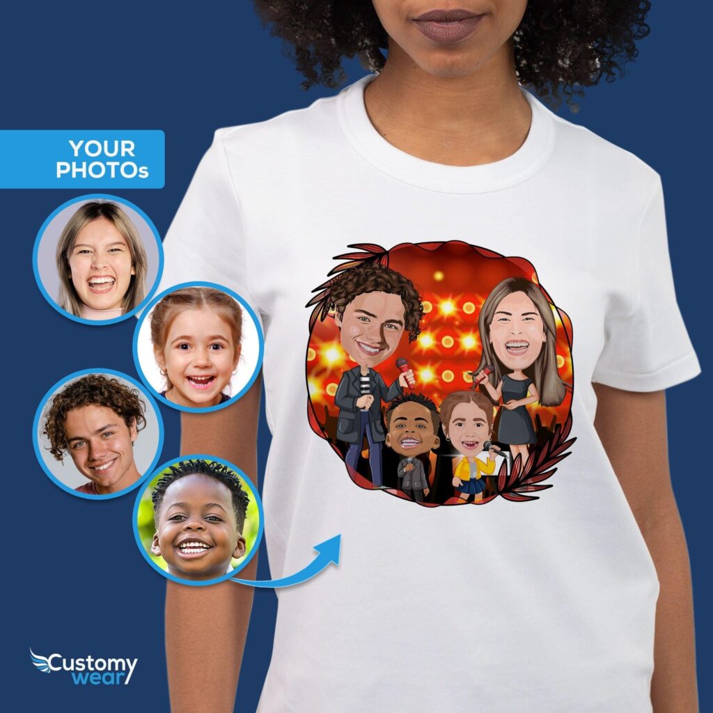 Transform Your Photos to Custom Singer Family Shirts | Personalized Music Teacher Gift Adult shirts www.customywear.com