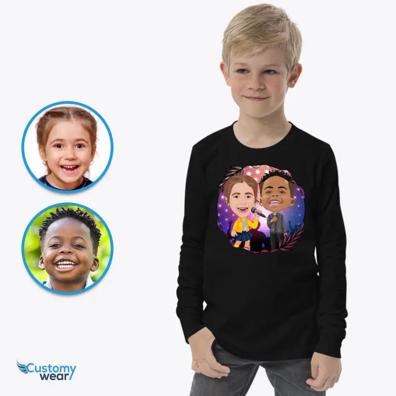 Personalized Singer Siblings Youth Shirt | Youth Singing Gifts Axtra - ALL vector shirts - male www.customywear.com