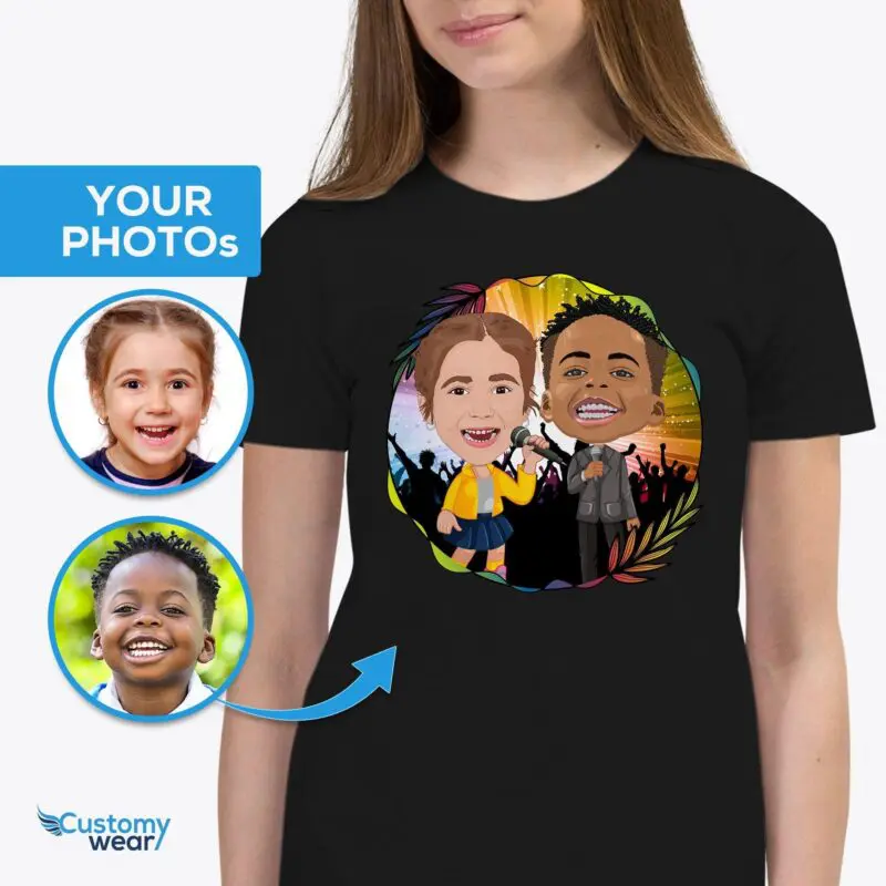 Personalized Singer Siblings Youth T-Shirt | Youth Singing Gifts Axtra - ALL vector shirts - male www.customywear.com