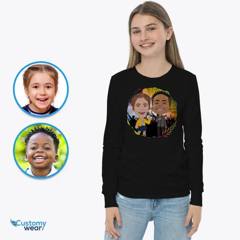 Personalized Singer Siblings Youth T-Shirt | Youth Singing Gifts Axtra - ALL vector shirts - male www.customywear.com