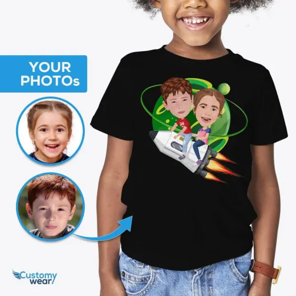 Transform Your Photo into Custom Spaceship Siblings Tee Axtra - ALL vector shirts - male www.customywear.com