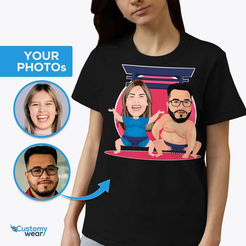 Transform Your Photo into Custom Sumo Couples Tee | Japanese Streetwear Adult shirts www.customywear.com