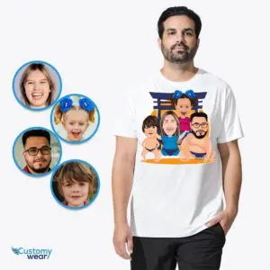 Transform Your Family Photo into Custom Sumo Family Tee | Japanese Harajuku Shirt Adult shirts www.customywear.com