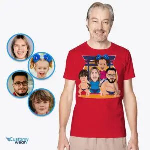 Transform Your Family Photo into Custom Sumo Family Tee | Japanese Harajuku Shirt Adult shirts www.customywear.com