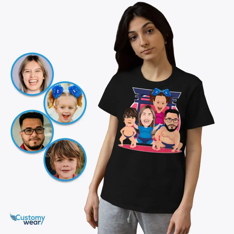 Create Lasting Memories with Your Personalized Sumo Family Tee | Japanese Harajuku Shirt Adult shirts www.customywear.com