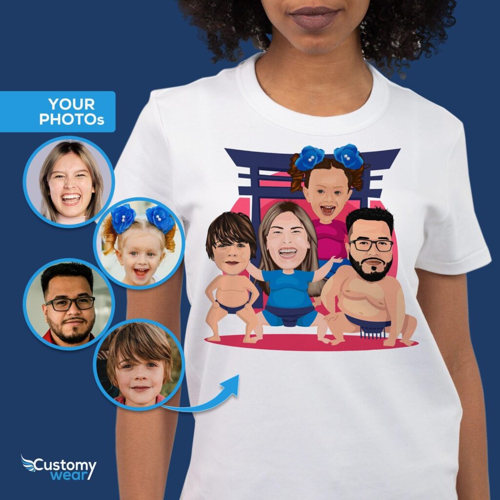 Create Lasting Memories with Your Personalized Sumo Family Tee | Japanese Harajuku Shirt Adult shirts www.customywear.com