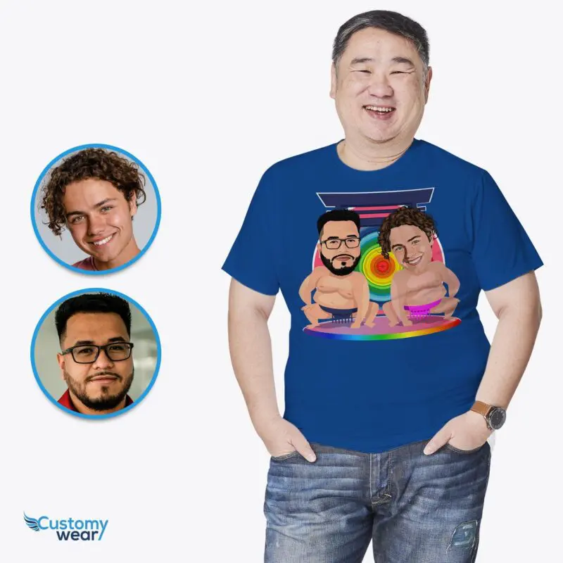 Personalized Sumo Shirt | Custom Gay Sumo Tee | Japanese Funny Gay Gift Axtra - ALL vector shirts - male www.customywear.com