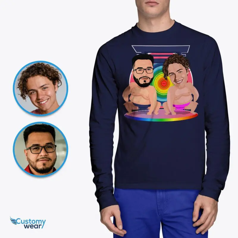 Personalized Sumo Shirt | Custom Gay Sumo Tee | Japanese Funny Gay Gift Axtra - ALL vector shirts - male www.customywear.com