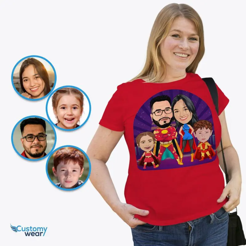 Transform Your Family into Superheroes | Custom Superhero Family Tee Set Adult shirts www.customywear.com