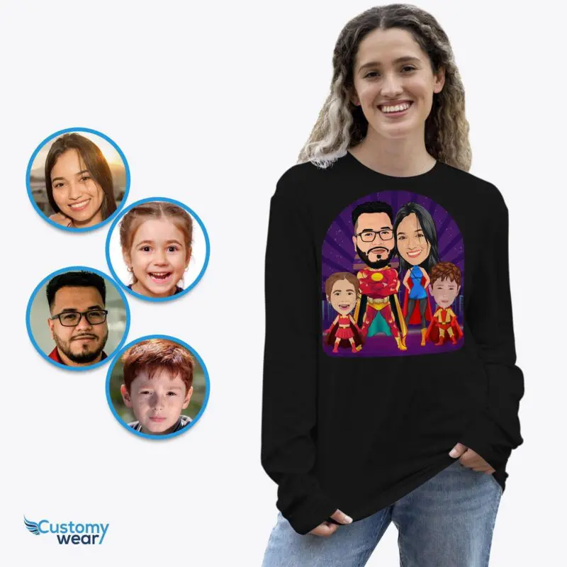 Transform Your Family into Superheroes | Custom Superhero Family Tee Set Adult shirts www.customywear.com