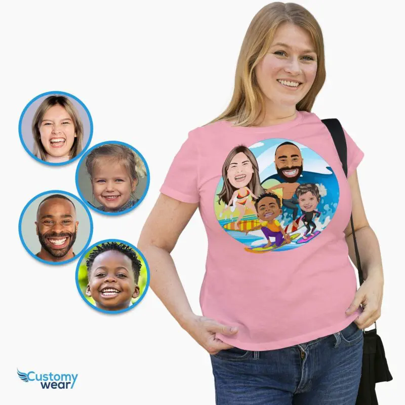 Custom Beach Family Shirts | Personalized Surf Tee | Summer Gifts for Mom Adult shirts www.customywear.com