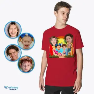 Personalized Surfing Family Youth Shirt | Beach Surf Tee | Summer Gifts for Boys Axtra - ALL vector shirts - male www.customywear.com