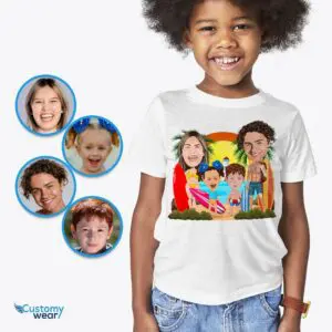 Personalized Surfing Family Youth Shirt | Beach Surf Tee | Summer Gifts for Boys Axtra - ALL vector shirts - male www.customywear.com