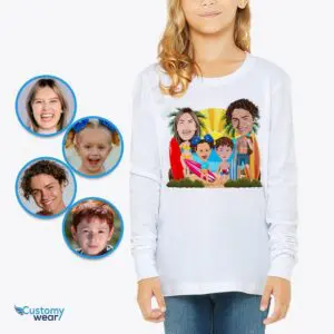 Custom Youth Surfing Family Tee | Surf Shirt for Girls | Beach Adventures Axtra - ALL vector shirts - male www.customywear.com