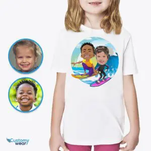 Custom Surfing Siblings Tee | Summer Surf Shirt for Girls Axtra - Surfing tees www.customywear.com