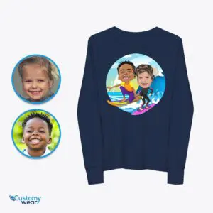 Custom Surfing Siblings Tee | Summer Surf Shirt for Girls Axtra - Surfing tees www.customywear.com