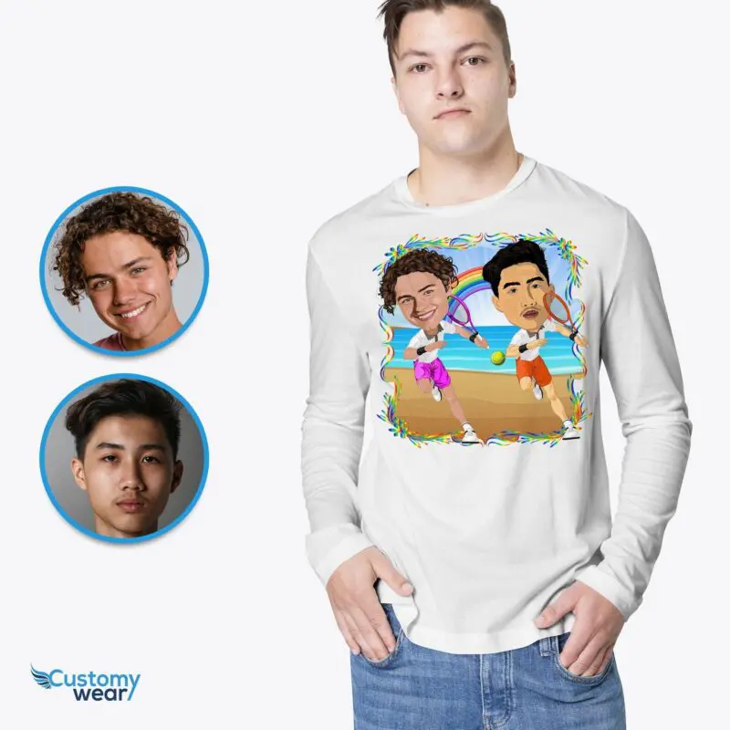 Custom Tennis Player Shirt | Personalized Gay Boyfriend Gift Axtra - ALL vector shirts - male www.customywear.com