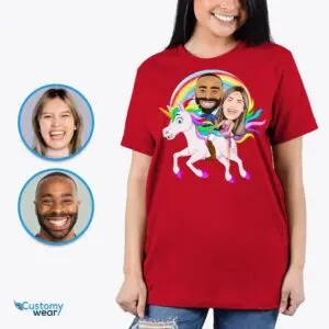 Personalized Unicorn Couples Shirts | Custom Photo Matching Tees Adult shirts www.customywear.com