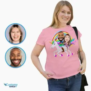 Personalized Unicorn Couples Shirts | Custom Photo Matching Tees Adult shirts www.customywear.com