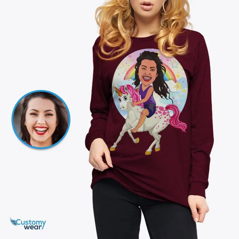 Personalized Unicorn Shirt | Custom Fantasy Women’s Tee | Girlfriend Gift Adult shirts www.customywear.com